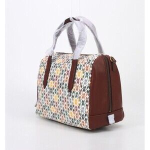 HTF Brand New FOSSIL SYDNEY MultiColor LOGO Bowling Satchel PURSE NWT